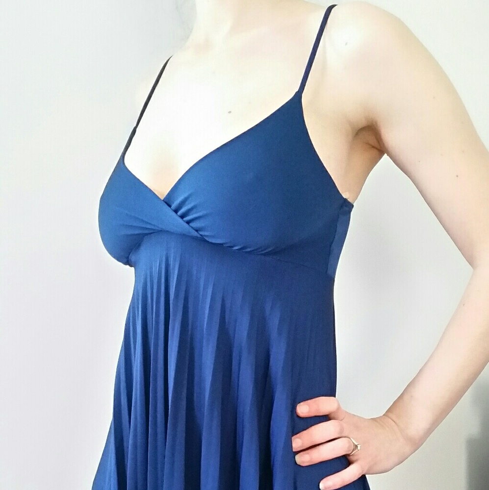Empire waist blue dress